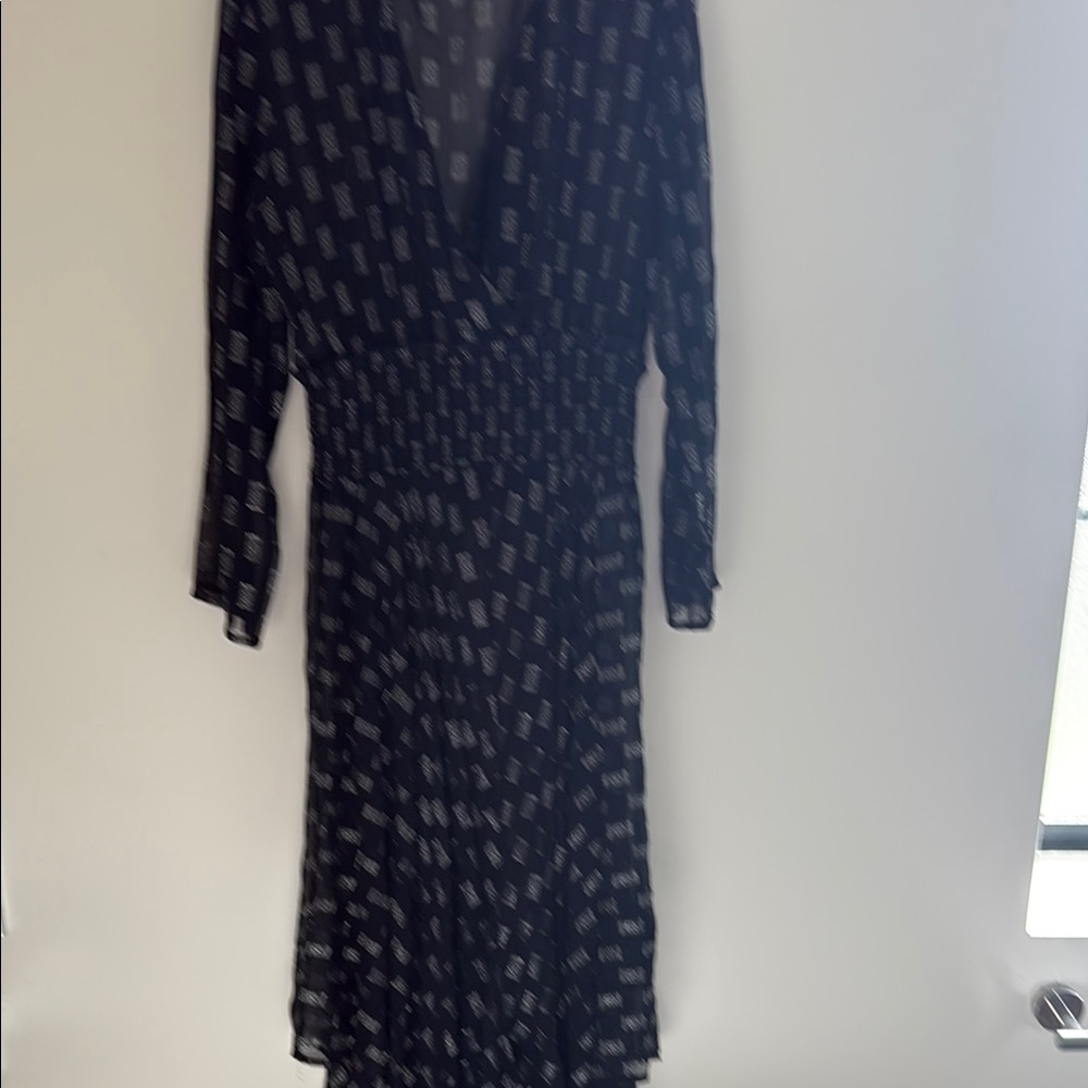 Maje Blue Sheath Long Sleeve Cocktail Dress New without tag - Picture 4 of 10